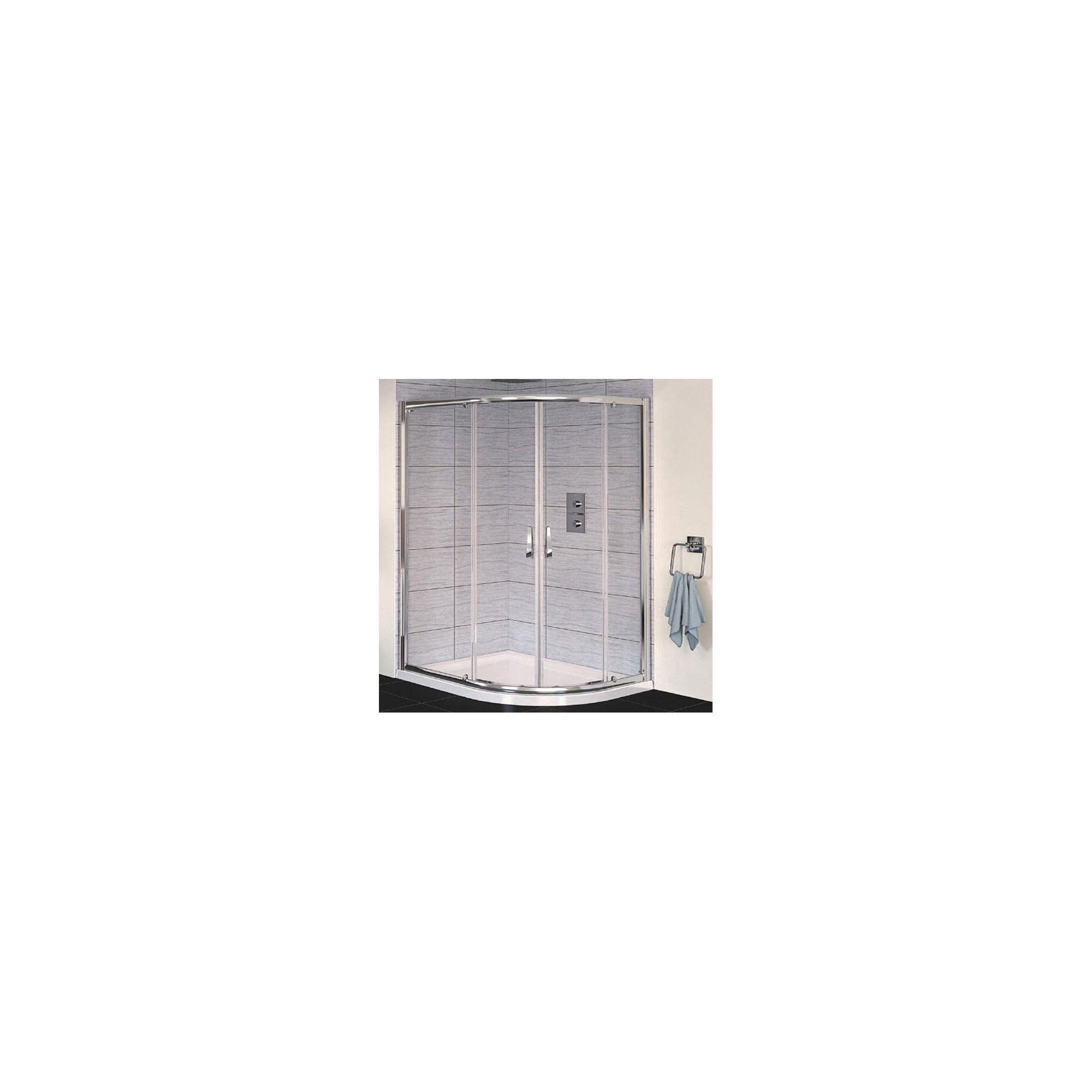 Aqualux AQUA6 Offset Quadrant Shower Door, 1200mm x 900mm, Polished Silver Frame, 6mm Glass at Tesco Direct