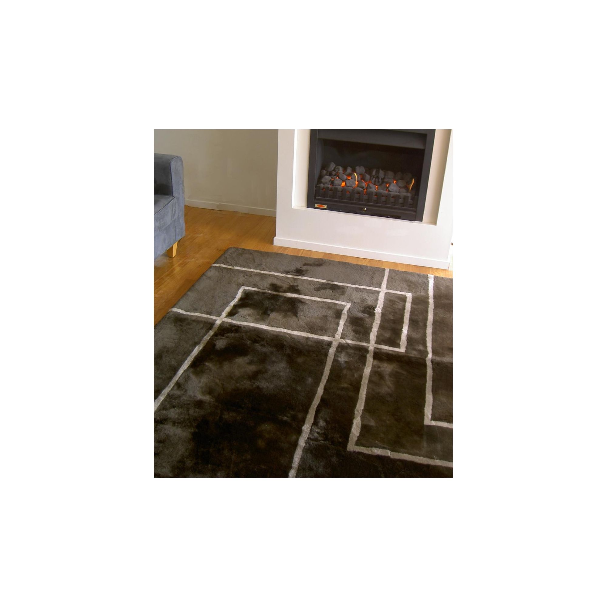 Bowron Sheepskin Shortwool Design Corners Rug - 180cm H x 120cm W x 1cm D at Tesco Direct