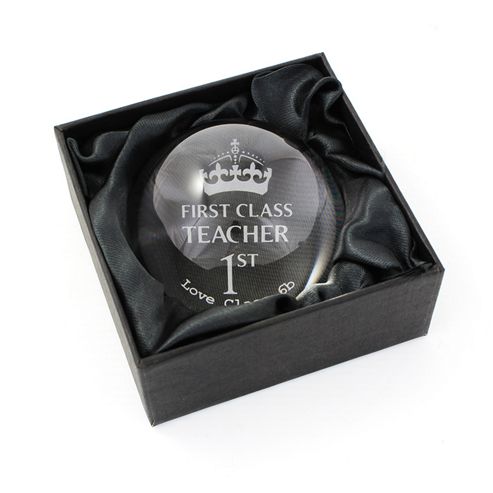 Image of Personalised 1st Class Dome Paperweight