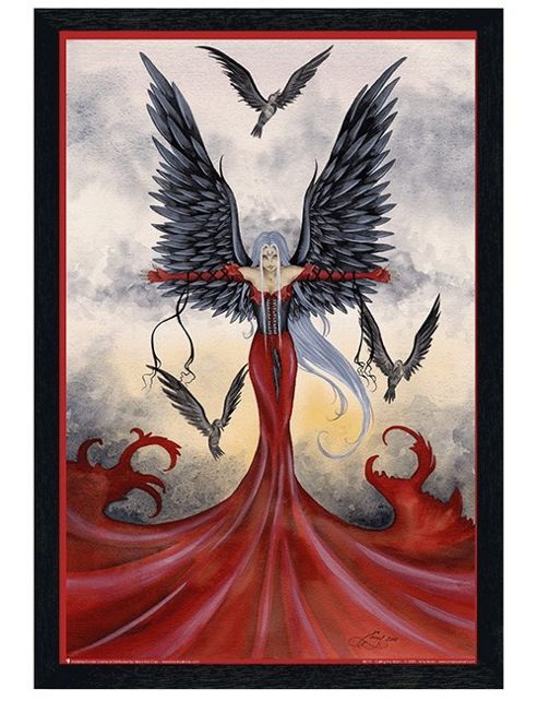Image of Amy Brown Black Wooden Framed Calling The Storm Poster