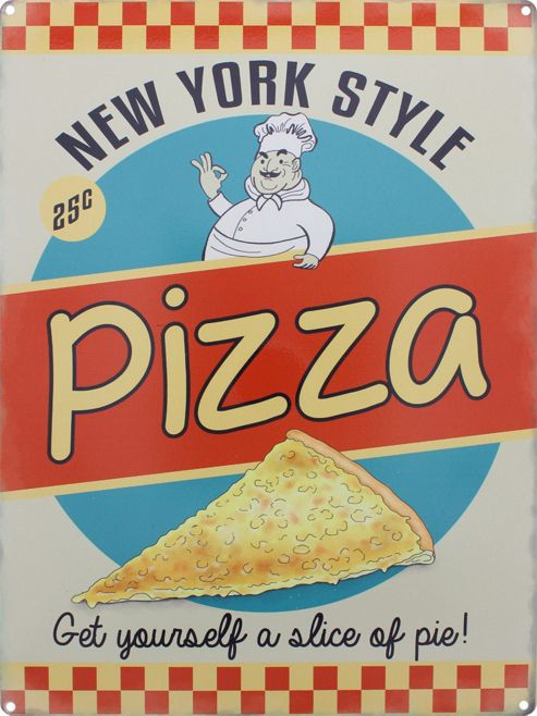 Image of New York Style Pizza Tin Sign
