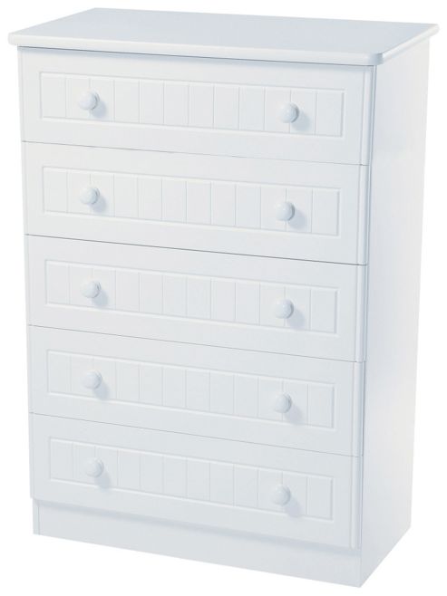 Image of Welcome Furniture Coniston 5 Drawer Chest - White