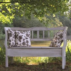 Norfolk Leisure UK Lyon Bench in Colonial Old White
