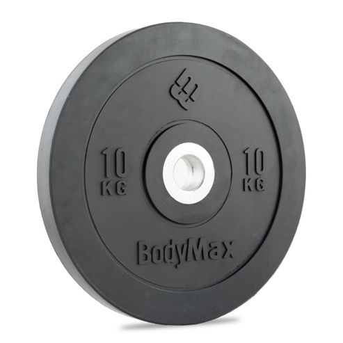 Image of Bodymax Olympic Rubber Bumper Plate - Black 10kg
