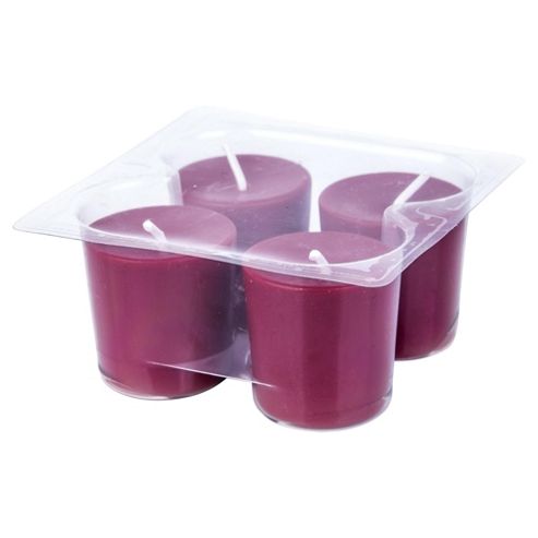 Image of Tesco 4pk Votives Red Berry