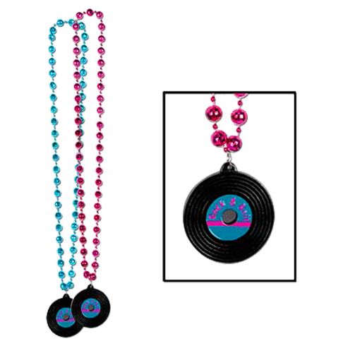 Image of Bead Necklace - Rock & Roll Medallion