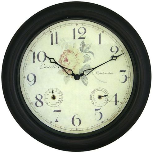 Image of Roger Lascelles Clocks Temp And Humidity Garden Clock