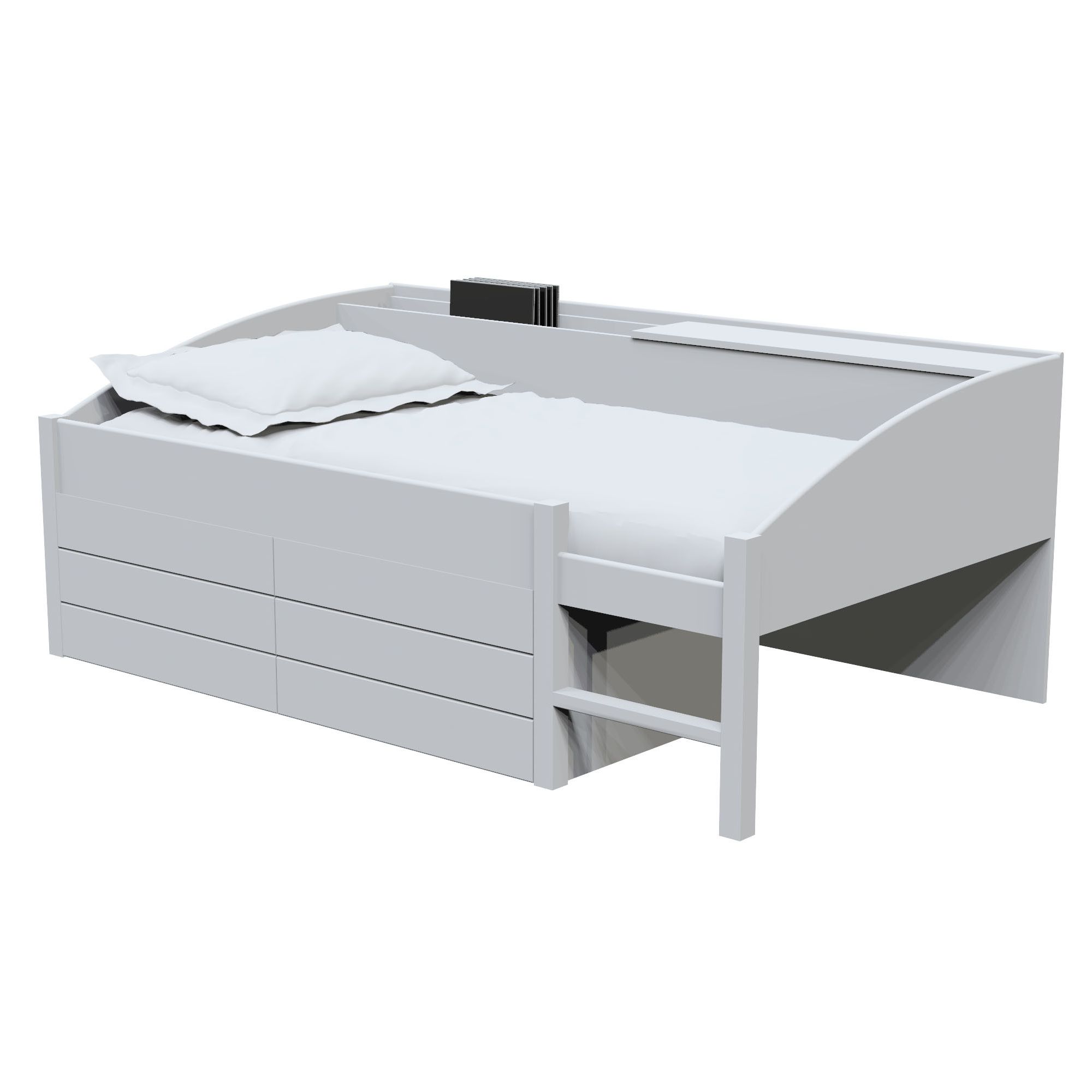 Altruna Moove Bed with Two Drawers - White at Tesco Direct