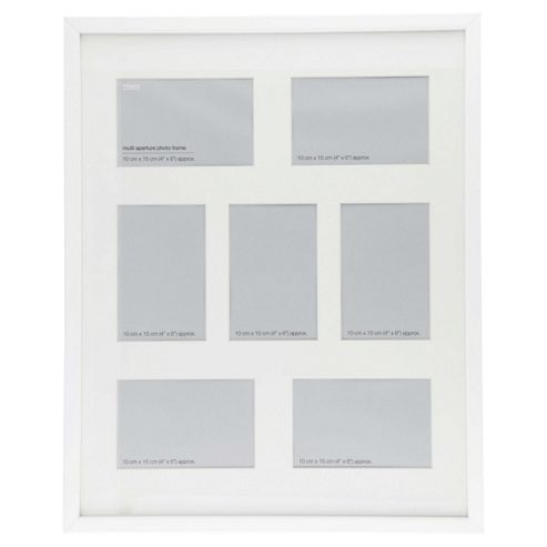 Image of Tesco Basic Photo Frame White 7 Aperture