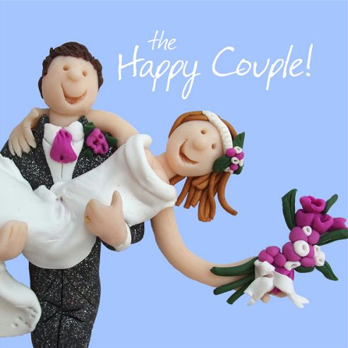 Image of Holy Mackerel Newly Weds Congratulations. The Happy Couple Greetings Card