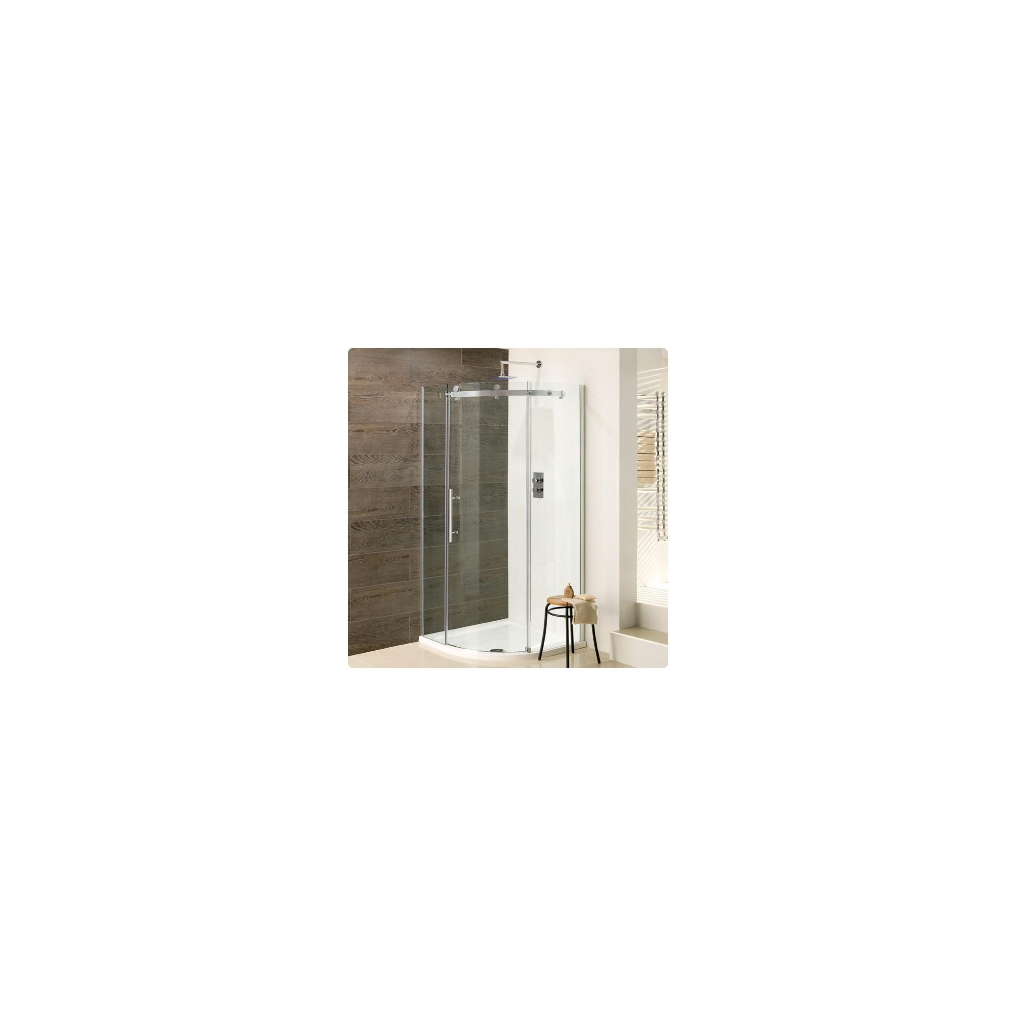 Duchy Deluxe Silver Quadrant Shower Enclosure 800mm (Complete with Tray), 10mm Glass at Tesco Direct