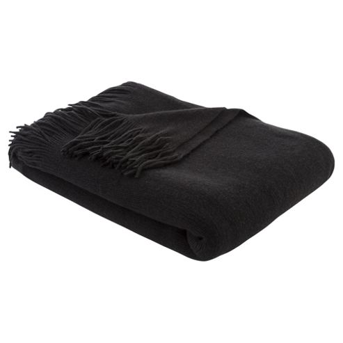 Image of Fine Knit Throw, Black