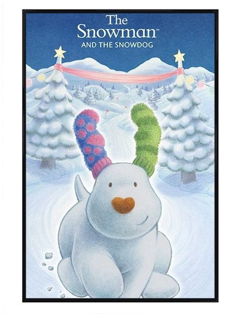 Image of Gloss Black Framed Snowdog The Snowman & The Snowdog Poster