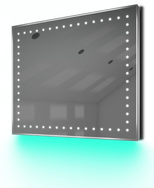 Image of Bathroom Shaver Mirror With Underlighting, Bluetooth, Demist & Sensor K67staud