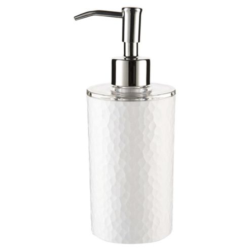 Image of Tesco Textured Plasic Soap Dispenser, White