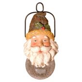 Polyresin Santa Head With Solar Glass Ball