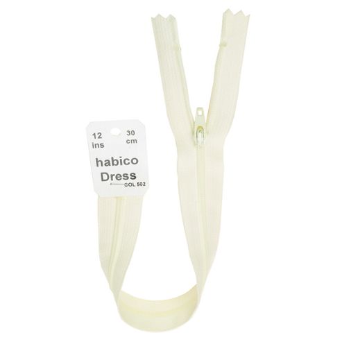 Image of Dress Zip - 30cm - Cream