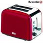 Breville 2 slice toaster, red