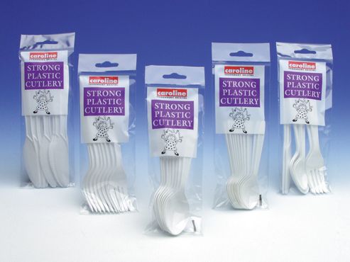 Image of Caroline 1510 Plastic Knives White X8