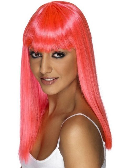 Image of Adult Glamourama Wig Neon Pink