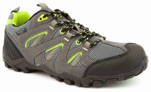 Image of Mountain Peak Boys Outback Green And Grey Walking Trainers - Grey