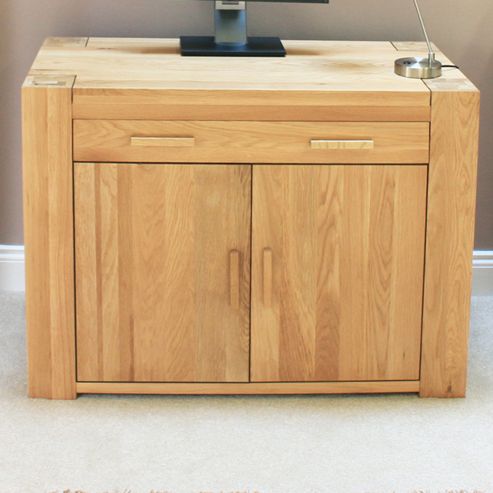 Image of Baumhaus Cmr06a Atlas Solid Oak Home Office Desk