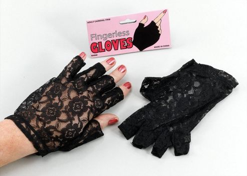 Image of Black Lace Fingerless Gloves
