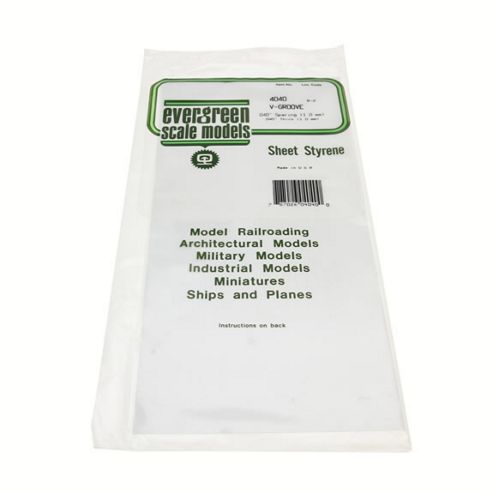 Image of Evergreen Styrene V Groove Siding 1.0mm (0.040") Spacing