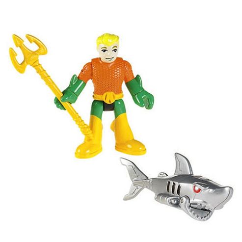 Image of Fisher Price Imaginext Dc Super Friends Figures Aquaman And Robo Shark
