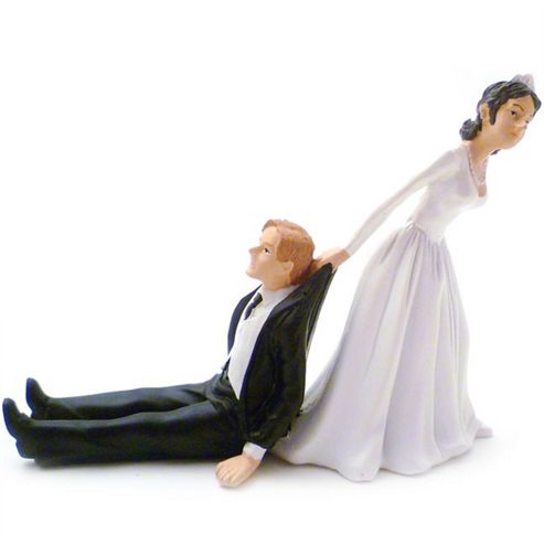 Image of Reluctant Groom Wedding Cake Topper