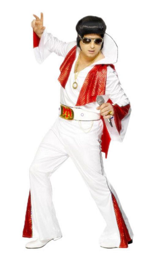 Image of Elvis White/red - Adult Costume Size: 38-40