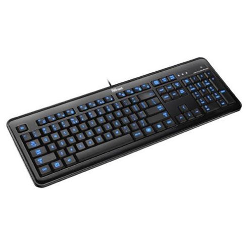Image of Trust Elight Led Illuminated Keyboard (black) - Uk