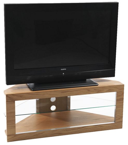 Buy Iconic Lindi TX7000 Oak Corner TV Stand for screens up ...
