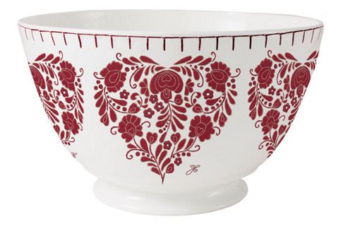Image of Ecp Design Ltd Romany 17cm Bone China Heart Bowl