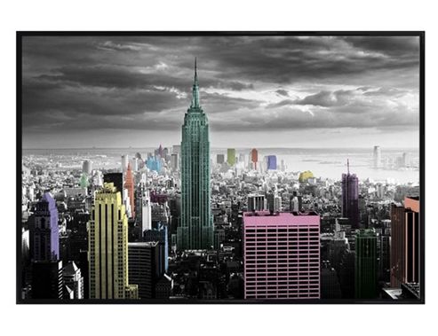 Image of New York City Gloss Black Framed Splashes Of Colour In The Big Apple Poster
