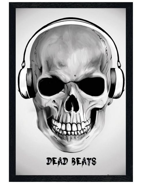 Image of Black Wooden Framed Dead Beats Poster