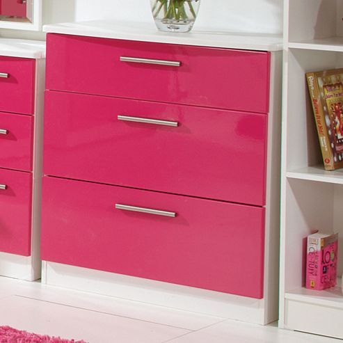Image of Welcome Furniture Knightsbridge 3 Drawer Chest - Cream - Ruby