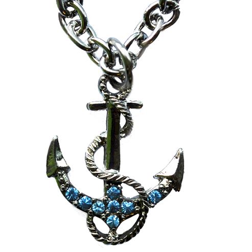 Image of Anchor Diamante Necklace