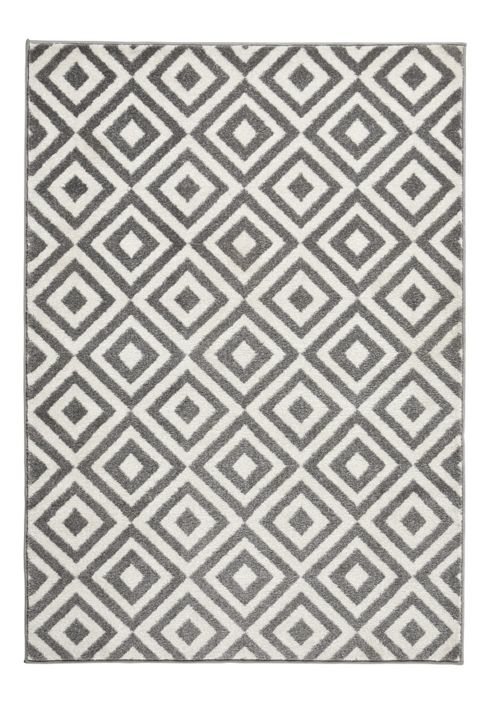 Image of Think Rugs Matrix Grey Rug - 120 Cm X 170 Cm (3 Ft 9 In X 5 Ft 7 In)