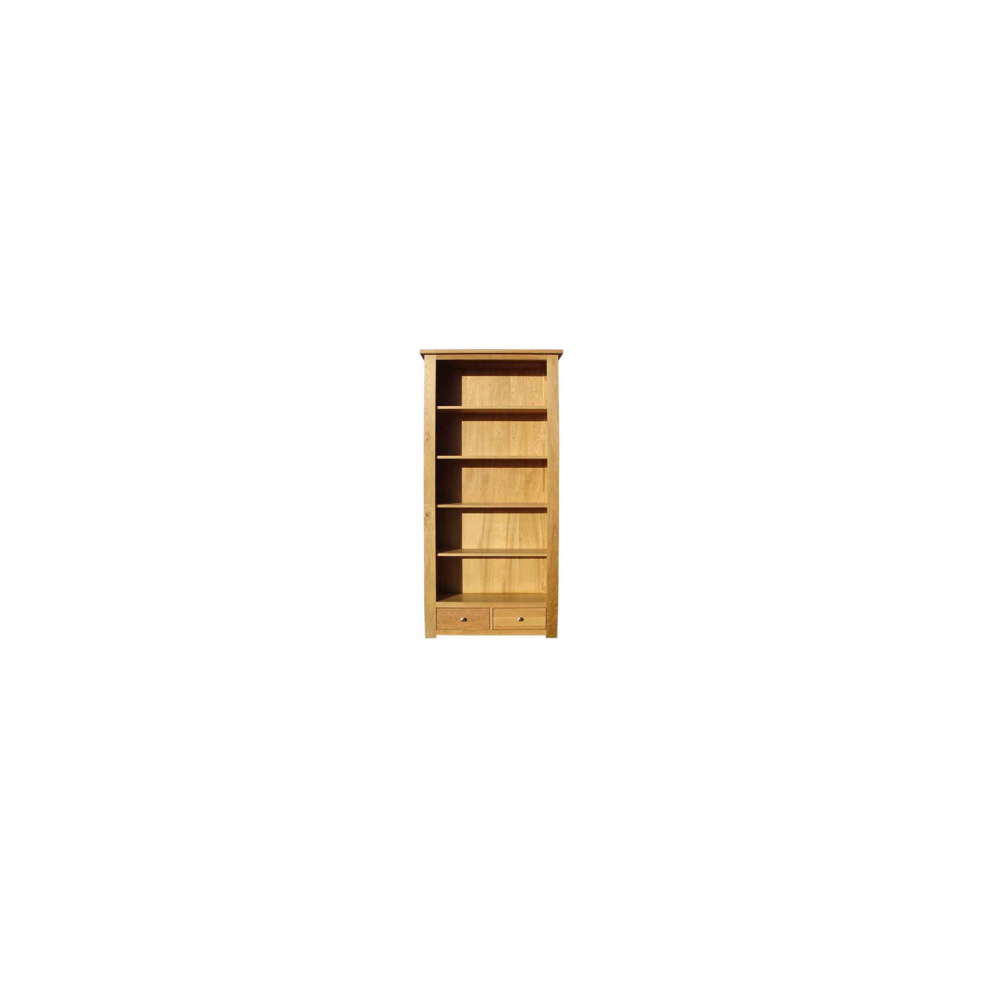 Home Zone Furniture Lincoln Oak 2009 Wide Book Case at Tesco Direct