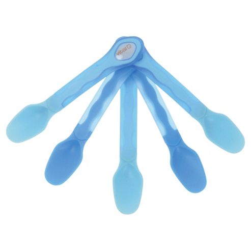 Image of Vital Baby Soft Tip Weaning Spoons - Blue - 5 Pack