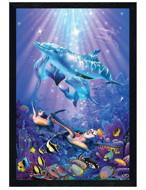 Image of Christian Riese Lassen Black Wooden Framed La Mer De Cristal Poster