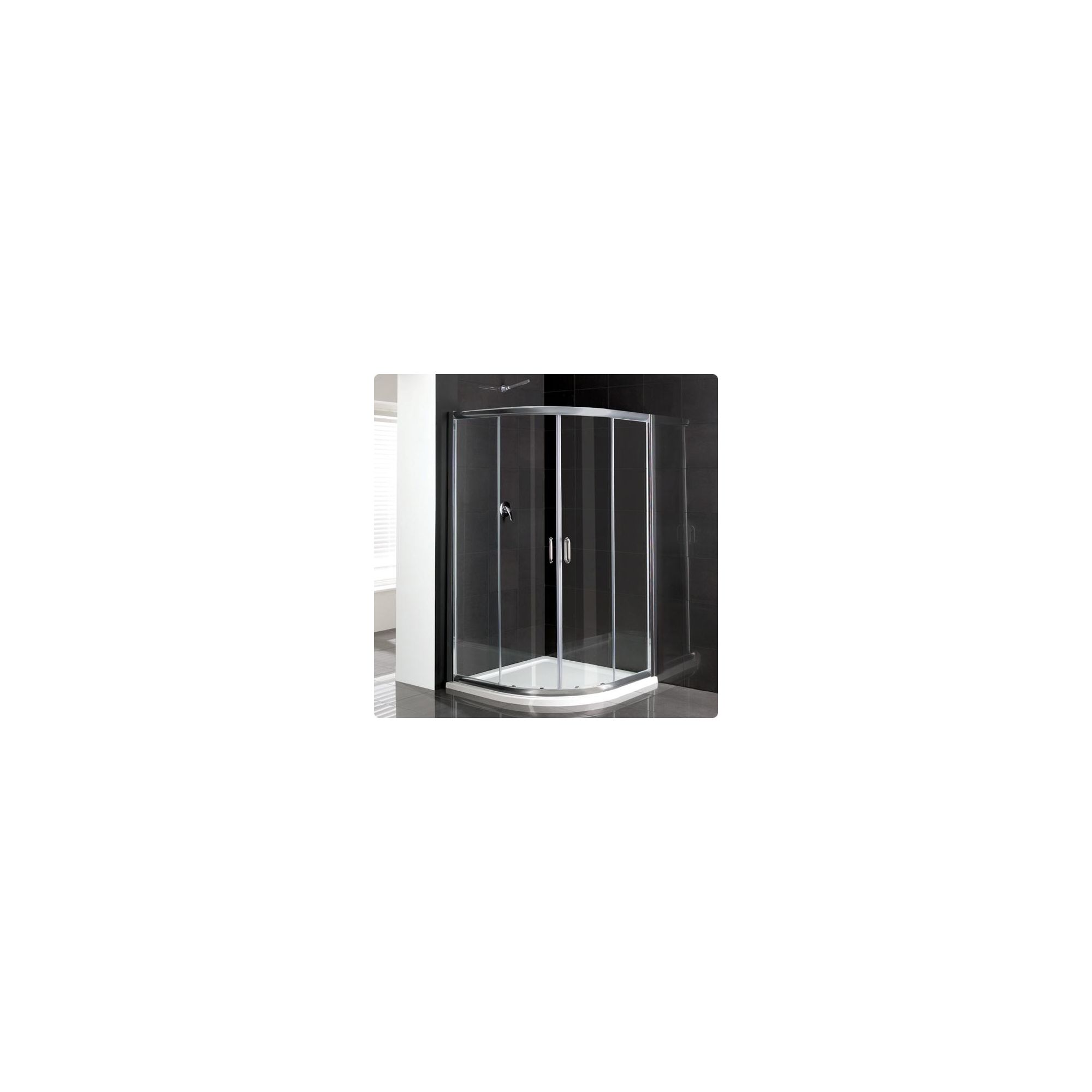 Duchy Elite Silver Quadrant Shower Enclosure 900mm, Standard Tray, 6mm Glass at Tesco Direct