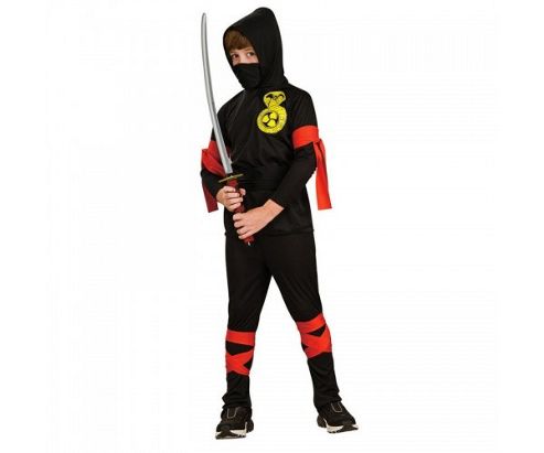 Image of Rubies Fancy Dress - Ninja Child Costume Uk Large 8-10 Years