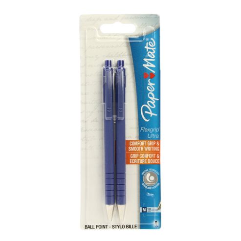 Image of Papermate Flexigrip Ultra Pens Blue Barrel - 2pk