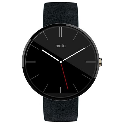 Image of Motorola Moto 360 Black Leather