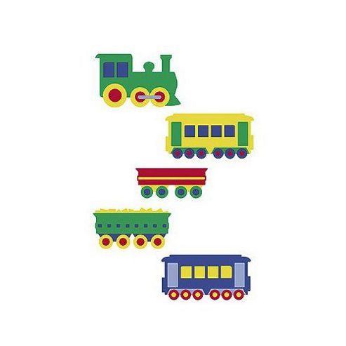 Image of Wallies Wall Cut Outs Toy Trains