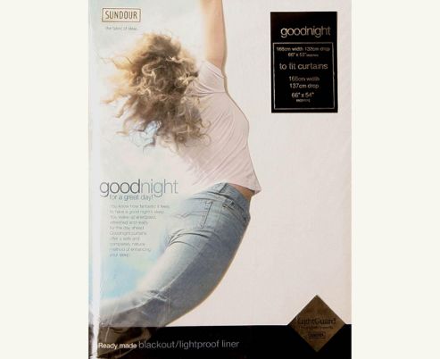 Image of Premium Ready Made Blackout Lining (pair) - White