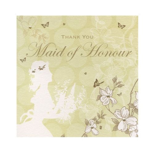 Image of Enchanted Maid Of Honour Wedding Thank You Card