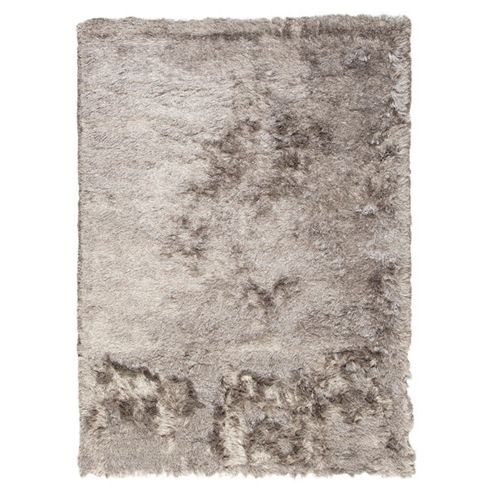 Image of Trinity Creations Lounge Highland Chinchilla Shaggy Rug - 280 Cm X 200 Cm (9 Ft 2 In X 6 Ft 6 In)